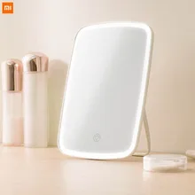 Новинка,, xiaomi Mijia, интеллектуальное портативное зеркало для макияжа, настольный светодиодный светильник, портативный складной светильник, зеркало для общежития, Настольный