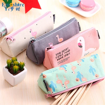

Arts Cute School Pencil Case For Girls Large Capacity Canvas Pencil Bags for School Students B126