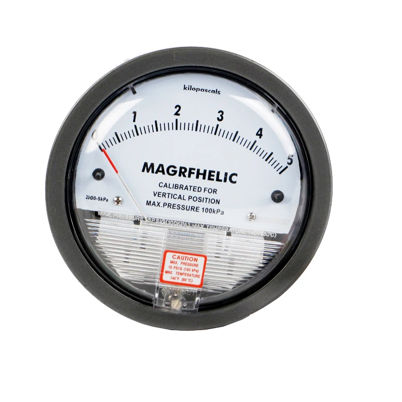 

0-5KPA Micro Differential Pressure Gauge High Precision 1/8 "NPT Round Type Pointer Instrument Micromanometer TE2000
