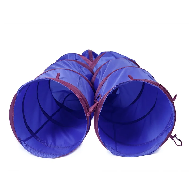Cat Dog Tunnel Premium S-Shaped Tunnels Collapsible Cat Play Tunnel Toy Interactive Cat Tube with Pompon and Bells for Cat Puppy