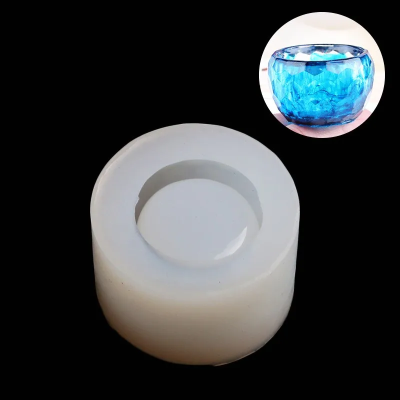 Чашка ручной работы миска-контейнер Хрустальная силиконовая форма ремесла ароматический гипсовый формы-лотки для украшения офиса гипсовая форма