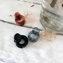 1 ПК заколки для девочек простой Nordic Стиль модные набора круглых прозрачных ленточек для волос Catch» с милыми бубонами, заколка для волос G0405