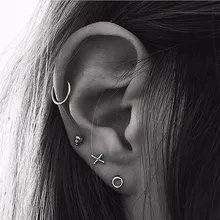 Timlee E139 Простая Геометрическая круглая серьга из сплава популярные аксессуары