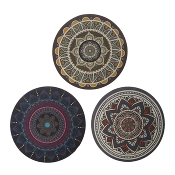 

Vintage Bohemian Round Computer 3D Carpet Mouse Pad Mat Mousepad Anti Slip