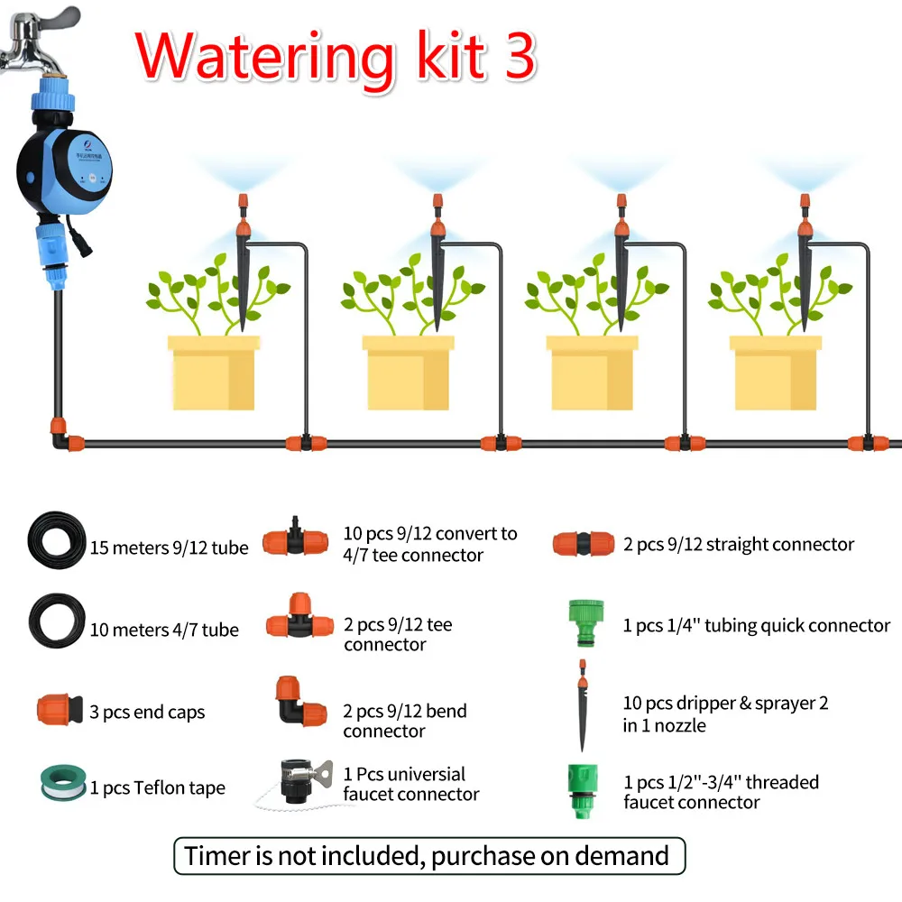 Сад капельного орошения полива комплект растений программируемый таймер полива умный DIY оросительная система для сада теплицы