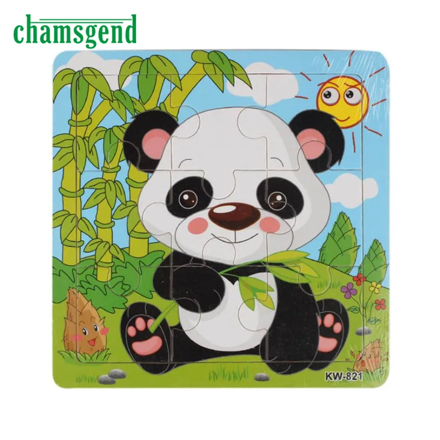 Высокое качество деревянный Panda Jigsaw Игрушечные лошадки для детей образования и обучения Паззлы Игрушечные лошадки леверт челнока aug11