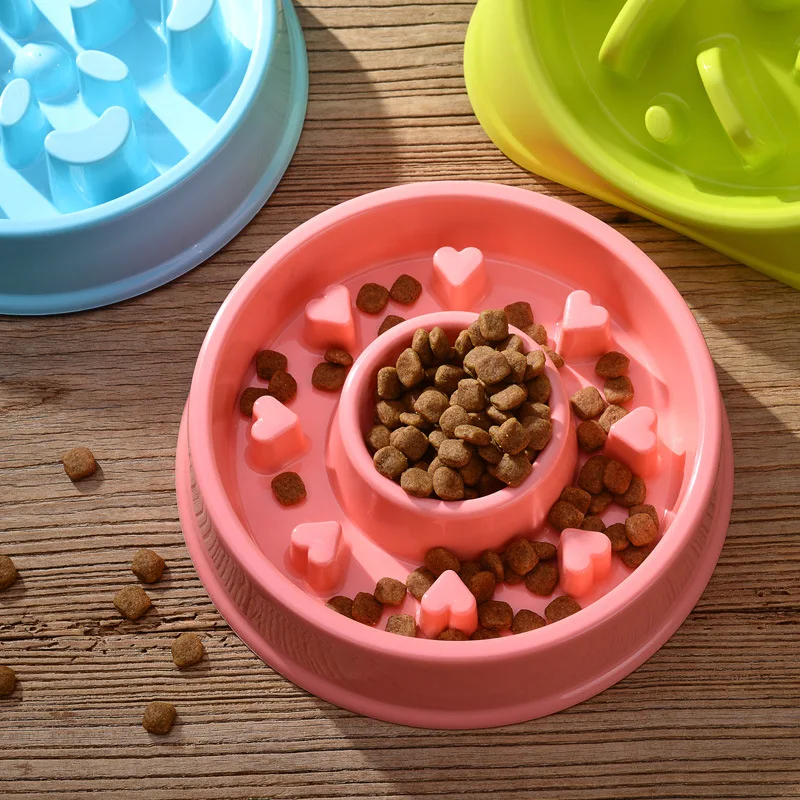 Anti mite Pet Food Bowl Cat and Dog Slow Food Bowl Puppies Pet Utensils