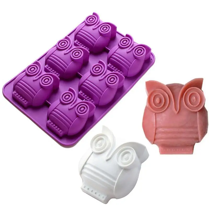 DIY Perfume Mold Aromatherapy Wax 6 Cartoon Silicone Cute Animal Owl Shape Porous Handmade Soap Bold Baking | Дом и сад
