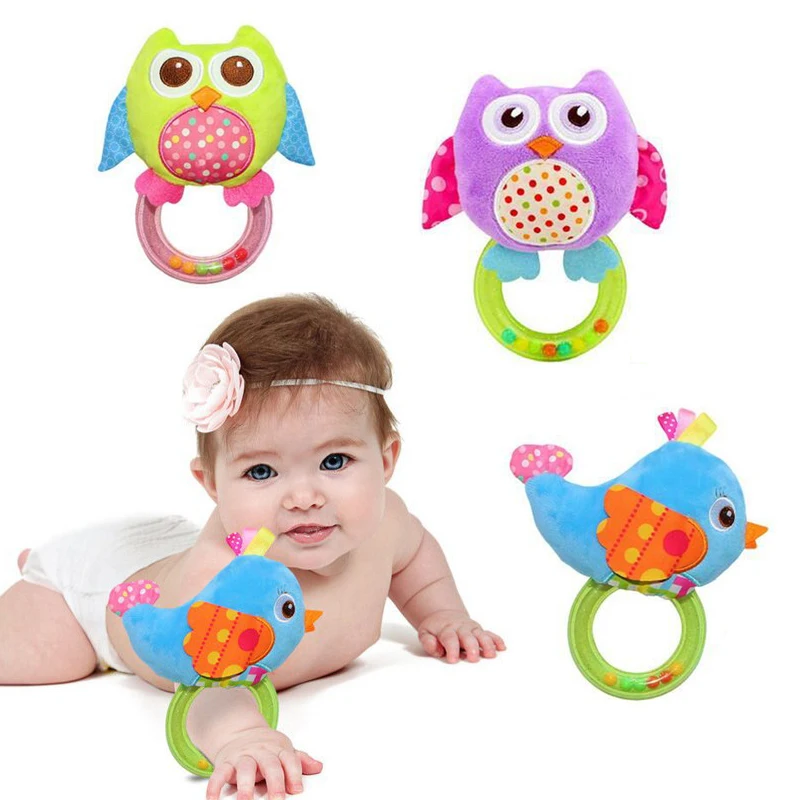 Newborns Baby Rattles & Mobiles Animals Cotton Toys For Stroller