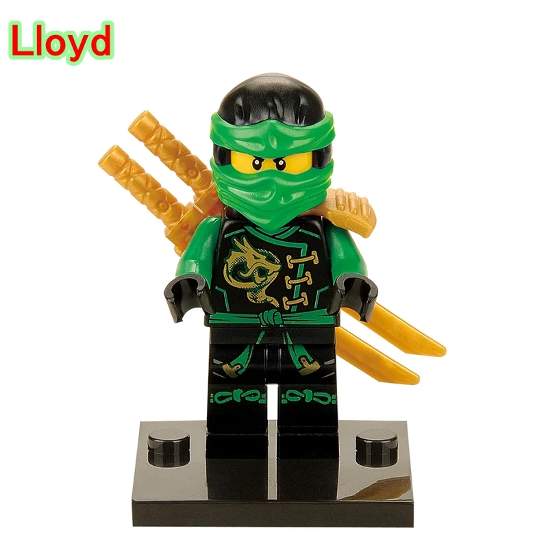 

Lloyd Action Bricks Single Legoing Green Ninjagoing Super Heroes GARMADON'Son Assemble Building Blocks for Children Toys XH250