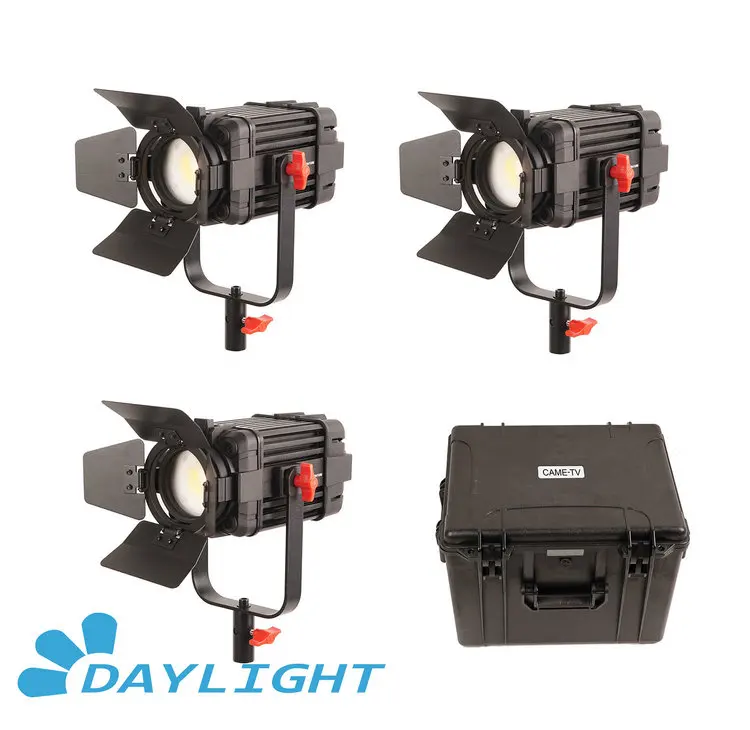 

3 Pcs CAME-TV Boltzen 60w Fresnel Fanless Focusable LED Daylight Kit