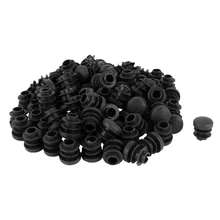 Горячая 100 шт пластиковые заглушки с круглыми шляпками трубки вставки 14 мм диаметр черный