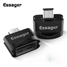 Essager OTG Micro USB адаптер для samsung Xiaomi huawei Android Micro USB штекер для USB 2,0 Женский адаптер OTG конвертер