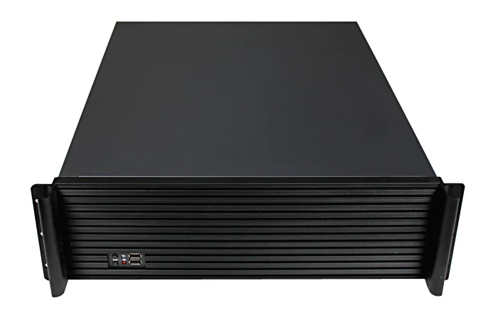 Серверный чехол 3U550mm удлиненная Поддержка 19 дюймов стойка 8 жесткий диск алюминиевая панель монитор IPC - Цвет: Черный