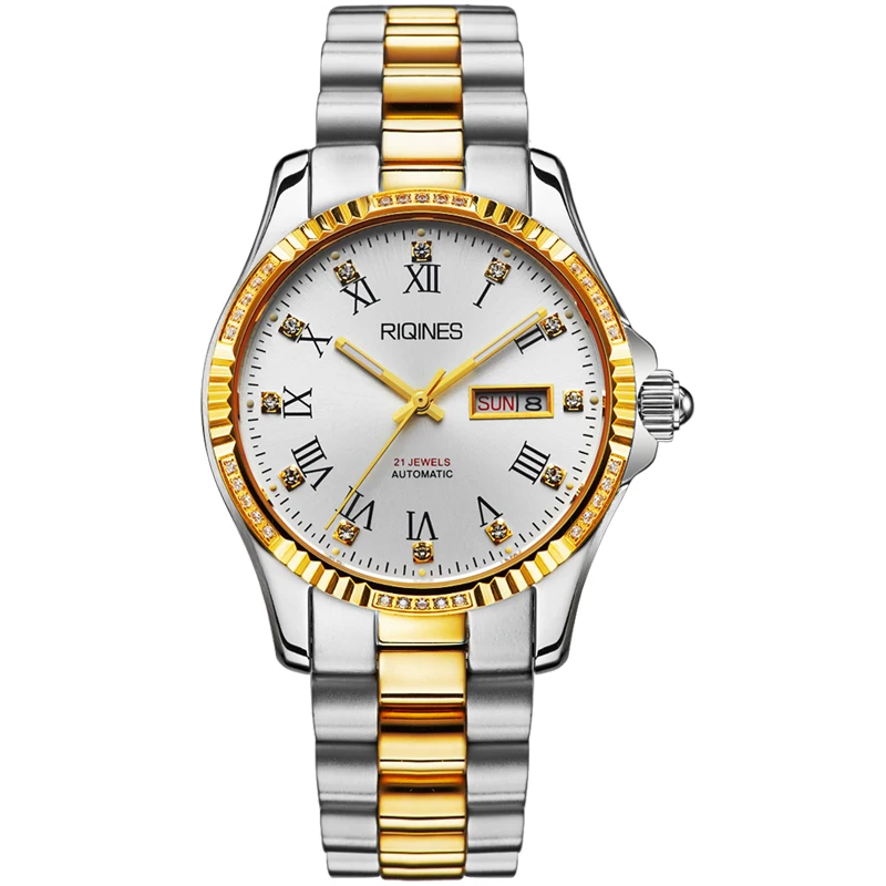 

RIQINES automatic mechanical watch luminous waterproof men's watch import japan MIYOTA movement business male watch