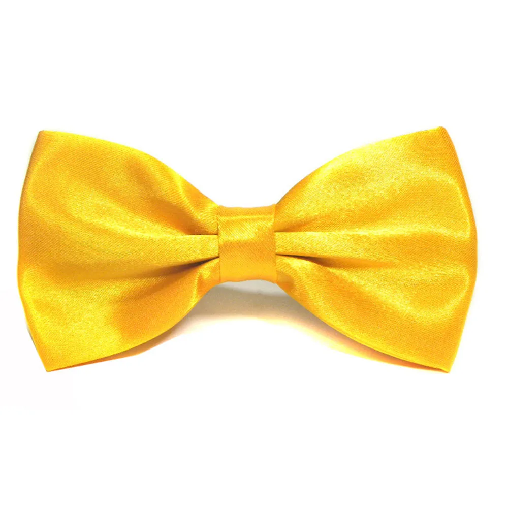 

Winfox Fashion Bowties Men Groom Cool Necktie Black Yellow Bow Tie Male