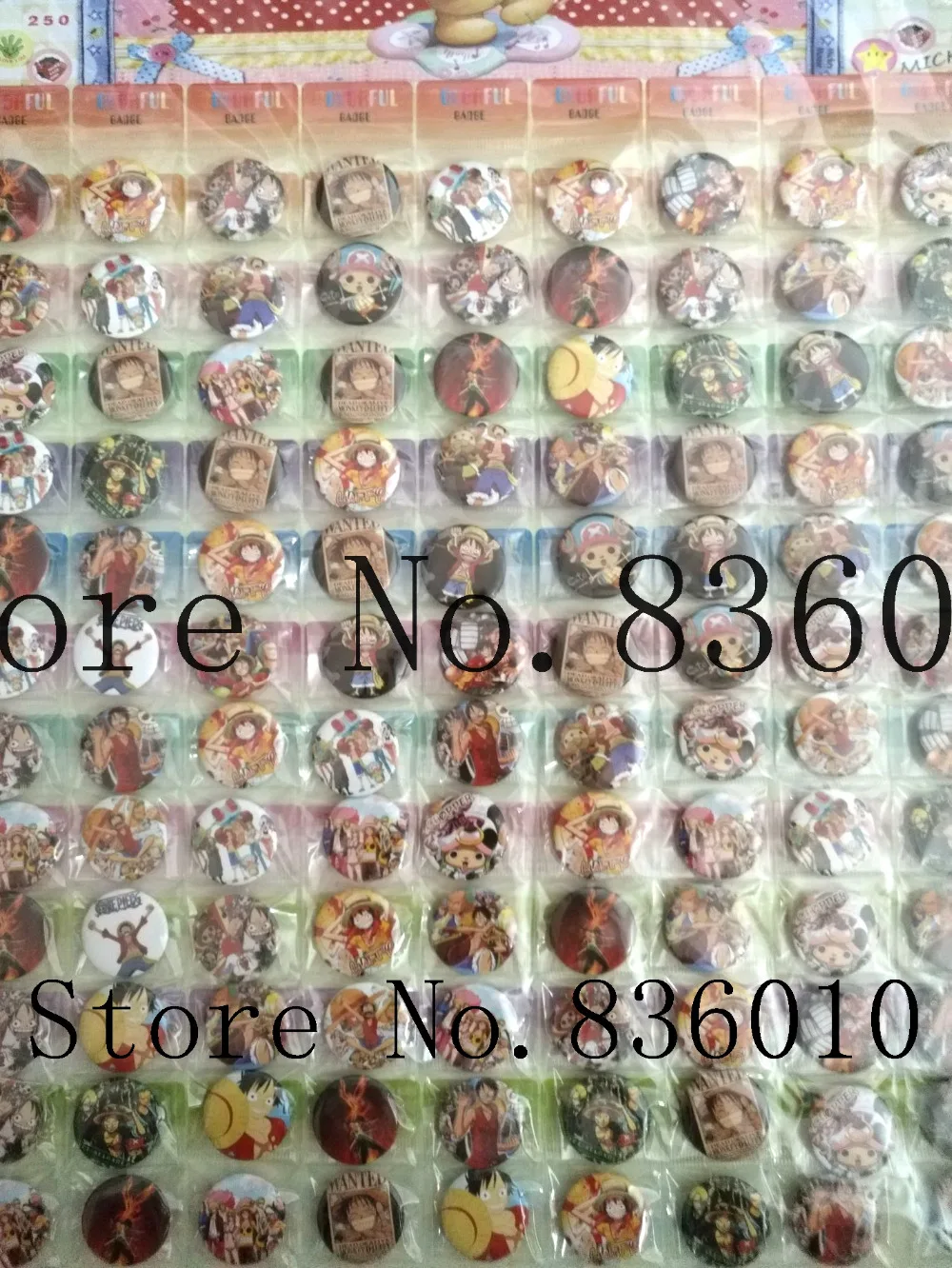 

New 108pcs/set Cartoon Japanese anime ONE PIECE Round Brooch Button Pin2.5 cm DIY Gift YZ-69