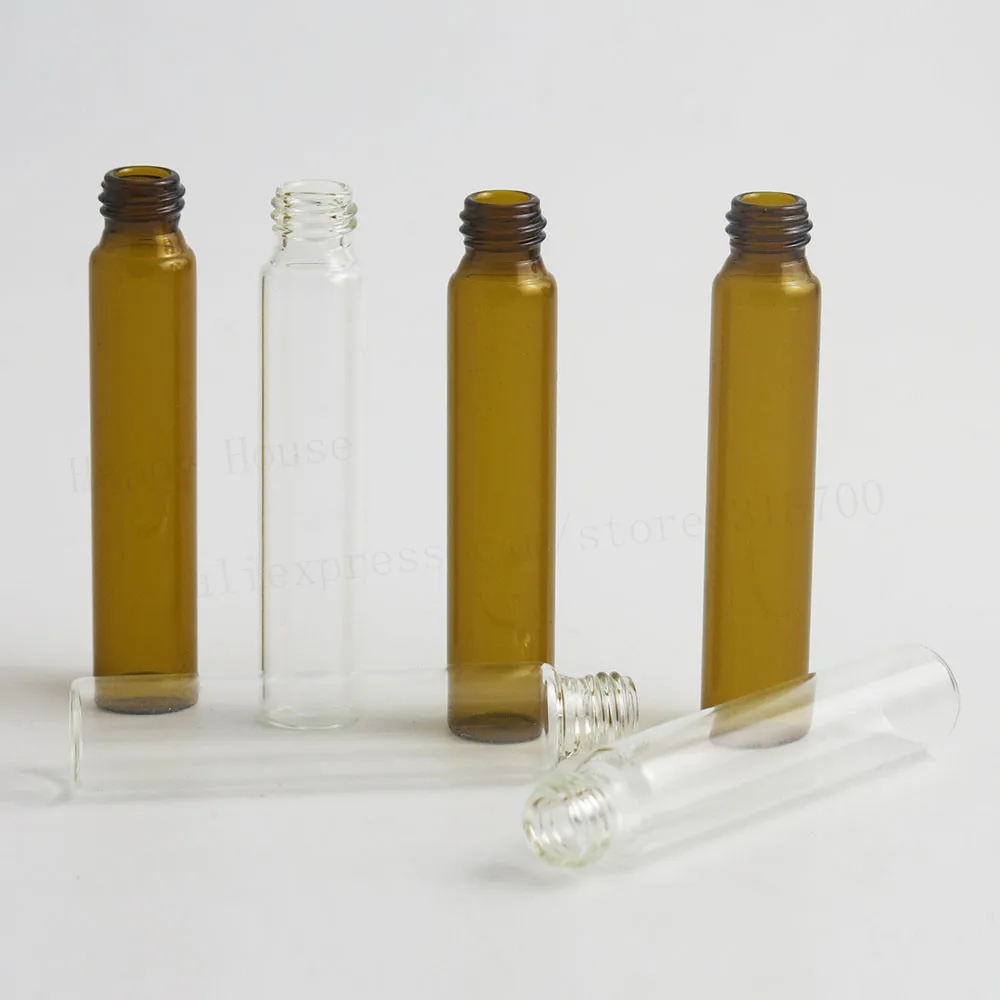 30 x 10ml New Arrival Refillable Clear Amber Glass Essential Oil Dropper Vials 1 3oz Rubber 5