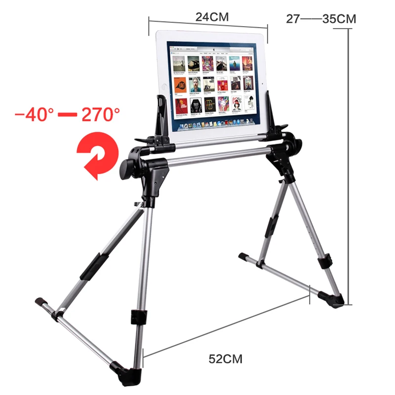  New Universal Portable Tablet Bed Frame Holder Stand for iPad 1 2 3 4 5 air iPhone Samsung Galaxy T