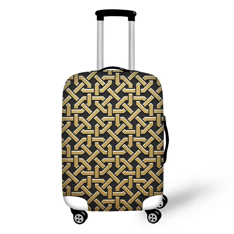 Необычные черно-белые клетчатые принты Чехлы для багажа, чемодана, Защитные чехлы для путешествий, аксессуары для путешествий, эластичные чехлы