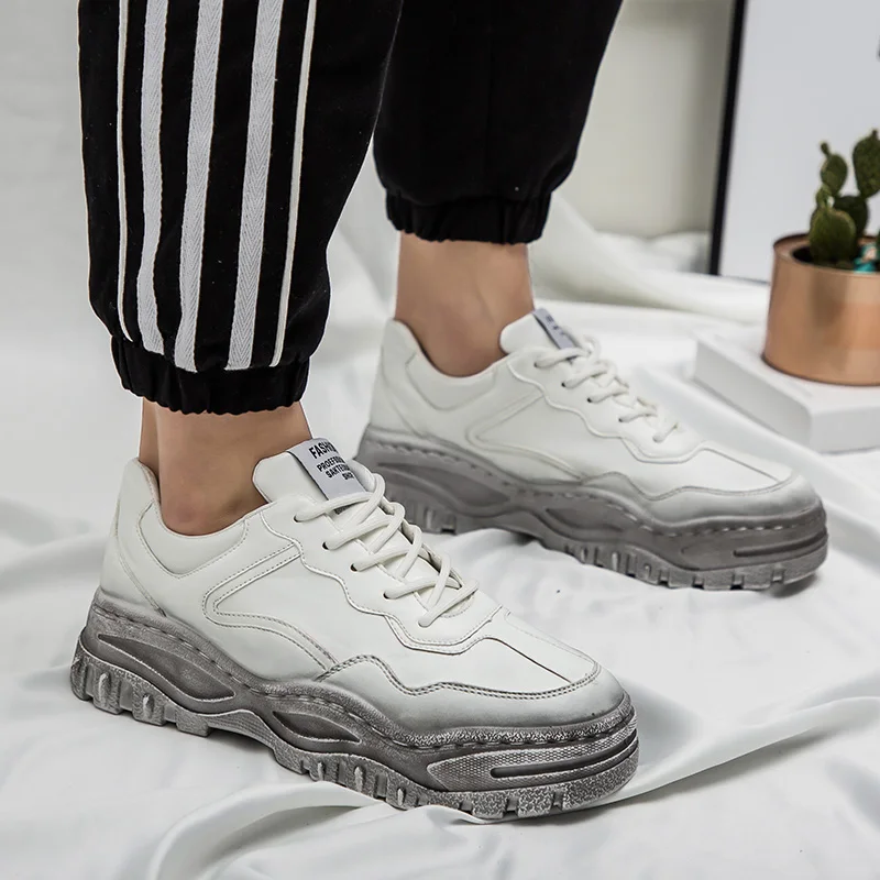 

Ins Chunky Sneakers Men Spring Autumn Thick Bottom Vintage Dirty Shoes Men Breathable Hip Hop Sneakers Tenis Masculino Adulto
