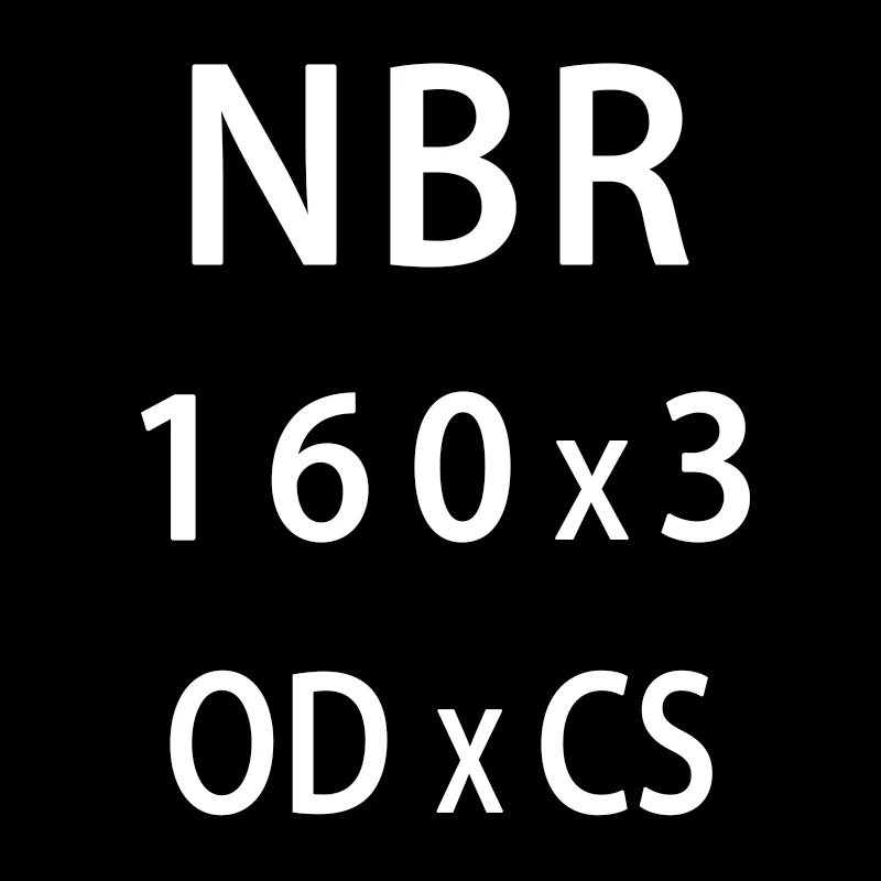 Резиновое кольцо черный NBR уплотнения-хомут с круглым воротником для мальчиков и девочек CS3mm OD105/110/120/125/130/140/150/160/190*3 мм уплотнительное кольцо уплотнения Нитриловый прокладки масляное кольцо шайба - Цвет: OD160mm