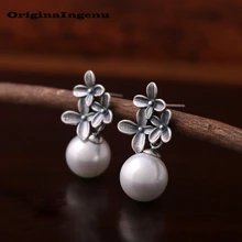 Ювелирное изделие, 925 серебряные серьги, Пресноводный Жемчуг, минимализм, очаровательный подарок на день рождения, серьги для женщин, Brincos Oorbellen