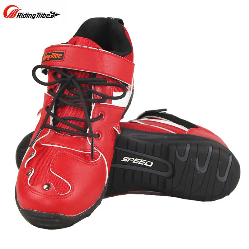 Microfiber Leather Motorcycle Ankle Boots Breathable Racing Shoes Street Moto Motocross Motorbike Cycling Scooter Boots Shoes