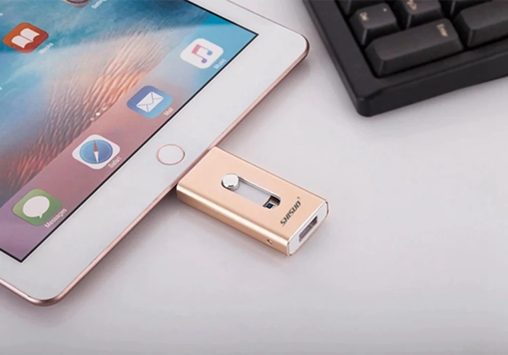 USB флеш-накопители для iPhone 32 GB, накопитель памяти 3 в 1, USB 2,0 флэш-накопители для Apple iOS Android компьютеров (Небесно-голубой)