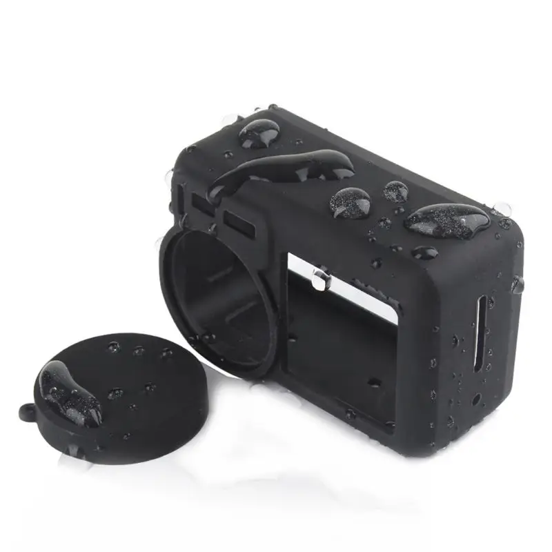 Free Shipping Black Durable Scratch Resistant Frame Protective Silicone Cage Shell Cover Lens Case for DJI Osmo Action Camera Accessories