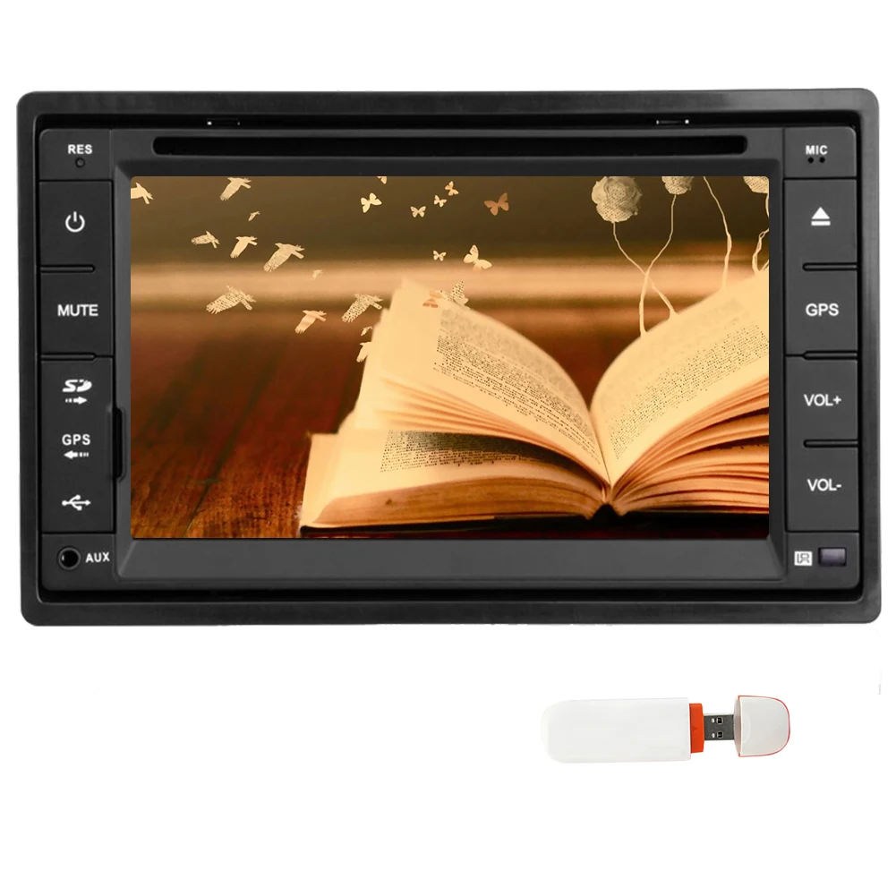 Sale 3G Stereo Auto System win8 GPS Map Car DVD HeadUnit 6.2 Inch EQ In Deck USB BT Autoradio PC FM AM Radio SD 3D 11