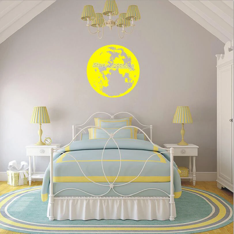 Лидер продаж виниловые наклейки на стену в виде Луны художественный дизайн