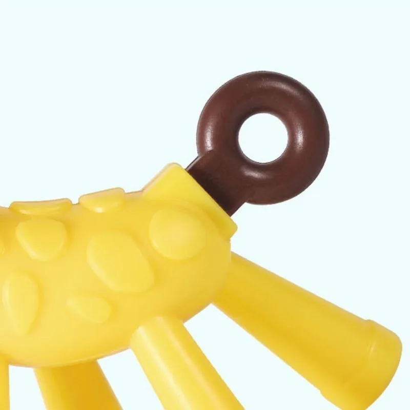 Safe Silicone Giraffe Baby Teether Soft Teething Toy BPA Giraffe Pendant Necklace Baby Food Grade Necklace Teething Hanging Toys