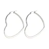 FairLadyHood-boucles d'oreilles en forme de cœur pour femmes, simples et simples, Punk grand amour ► Photo 2/6