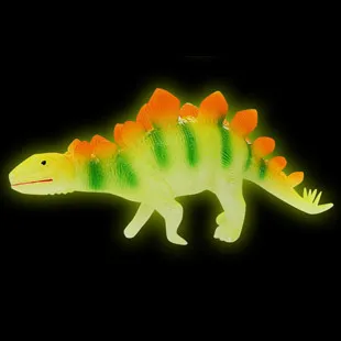 Светящийся динозавр игрушки и подарки флуоресцентный светящийся набор игрушек украшения модели животных трицератопс Стегозавр подарки для детей - Цвет: Зеленый