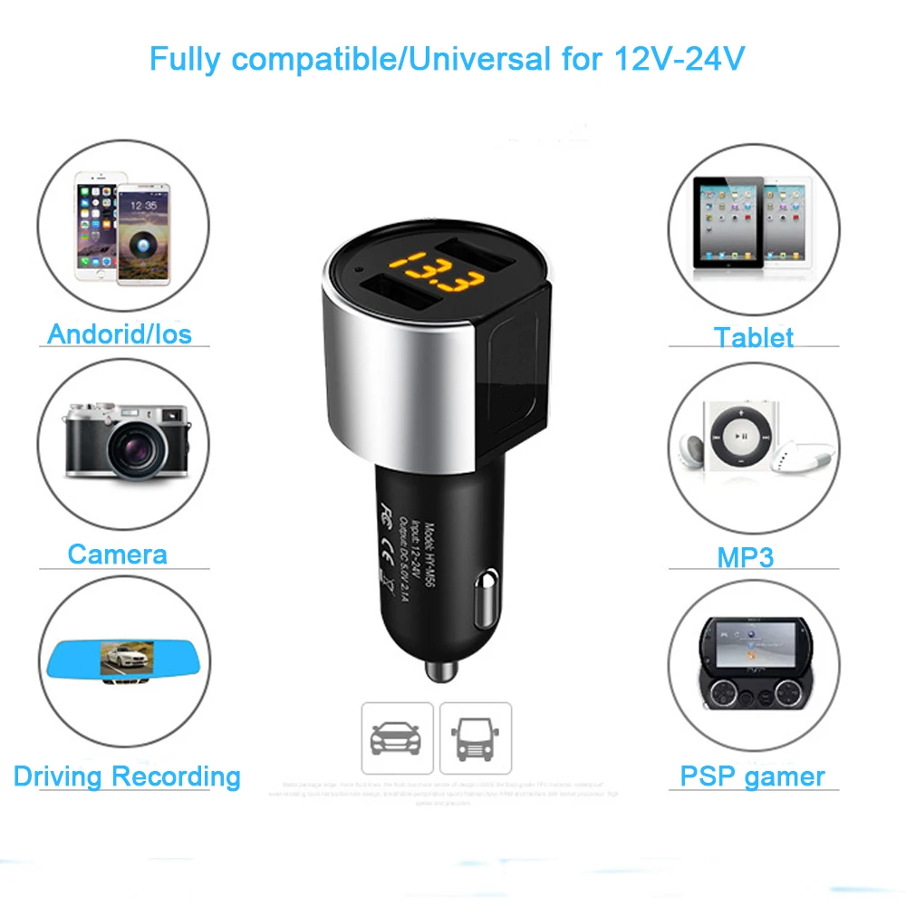 URANT 2 USB Автомобильное Зарядное устройство DC5V 2.1A двойной Мощность адаптер разветвитель автомобильное-Зарядное устройство укладки для мобильного телефона Авто Мото грузовик сигары