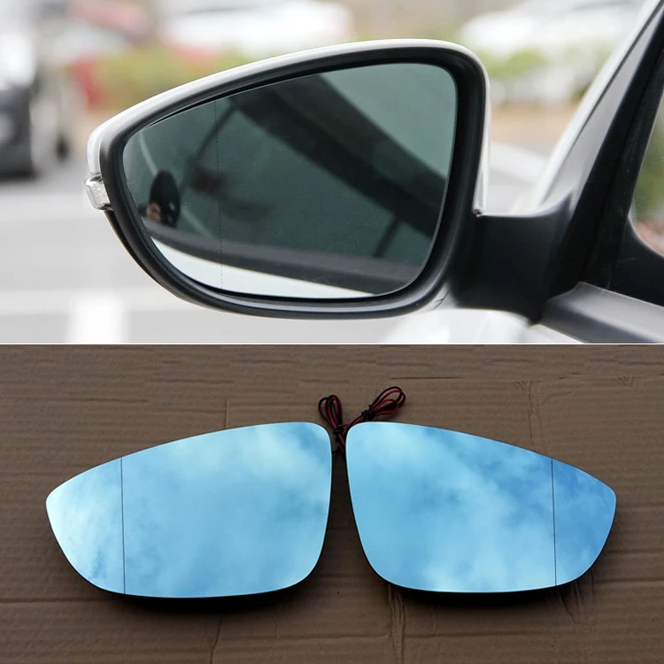 

For Volkswagen Scirocco Car Rearview Mirror Wide Angle Hyperbola Blue Mirror Arrow LED Turning Signal Lights