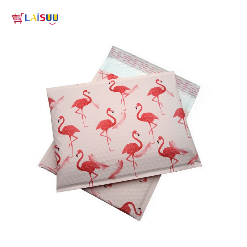 50 шт/10x13-дюймовый/260*330 мм розовый Фламинго шаблон пузырьковый конверт для почты розовый самозапечатывающийся объемные конверты/почтовые пакеты