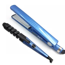 2 In Hair Straightener Curler Curly Iron Salon Hair Iron Curling Wand Waver Straightening Iron Machine Hair Styling Tool