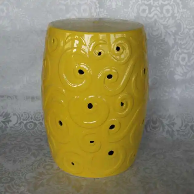 Chinese Jindezhen dressing table ceramic garden stool Chinese ceramic drum stool bathroom chinese art porcelain stool