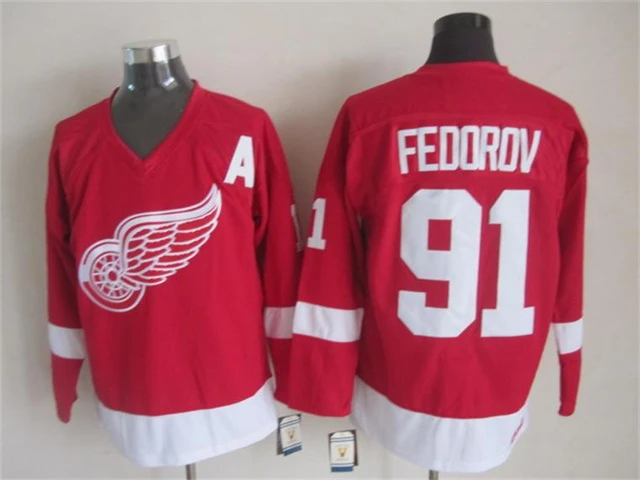 Authentic NHL Detroit Red Wings Hockey Jersey Fedorov Nike sz 48