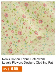 1 Piece Floral Design Cotton Fabric Pre-cut Fat Quarter Telas Tissue Tulle Tecido Para Patchwork for Beginner's Practice CM