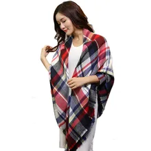 Sali 2015 142 136CM Scarf Wrap Shawl Plaid Cozy Checkered Women Blanket Oversized Tartan