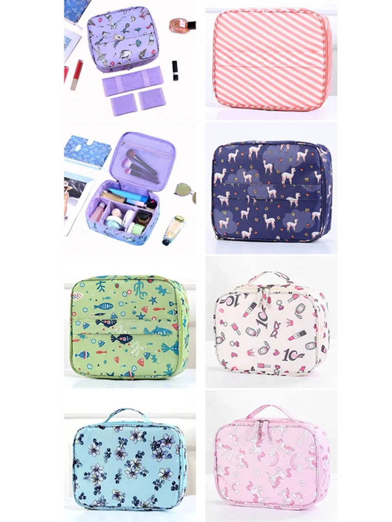 2019 Новые многофункциональные женские сумки для макияжа дорожные чехлы-косметички портативные наборы туалетных принадлежностей