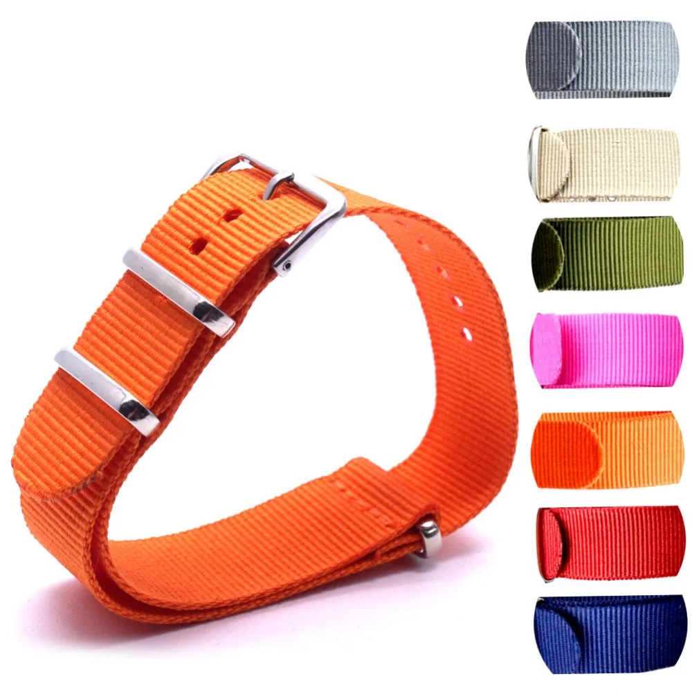 100PCS Heavy duty nylon straps 24mmNylon Watch band NATO strap zulu strap watch strap ring buckle 