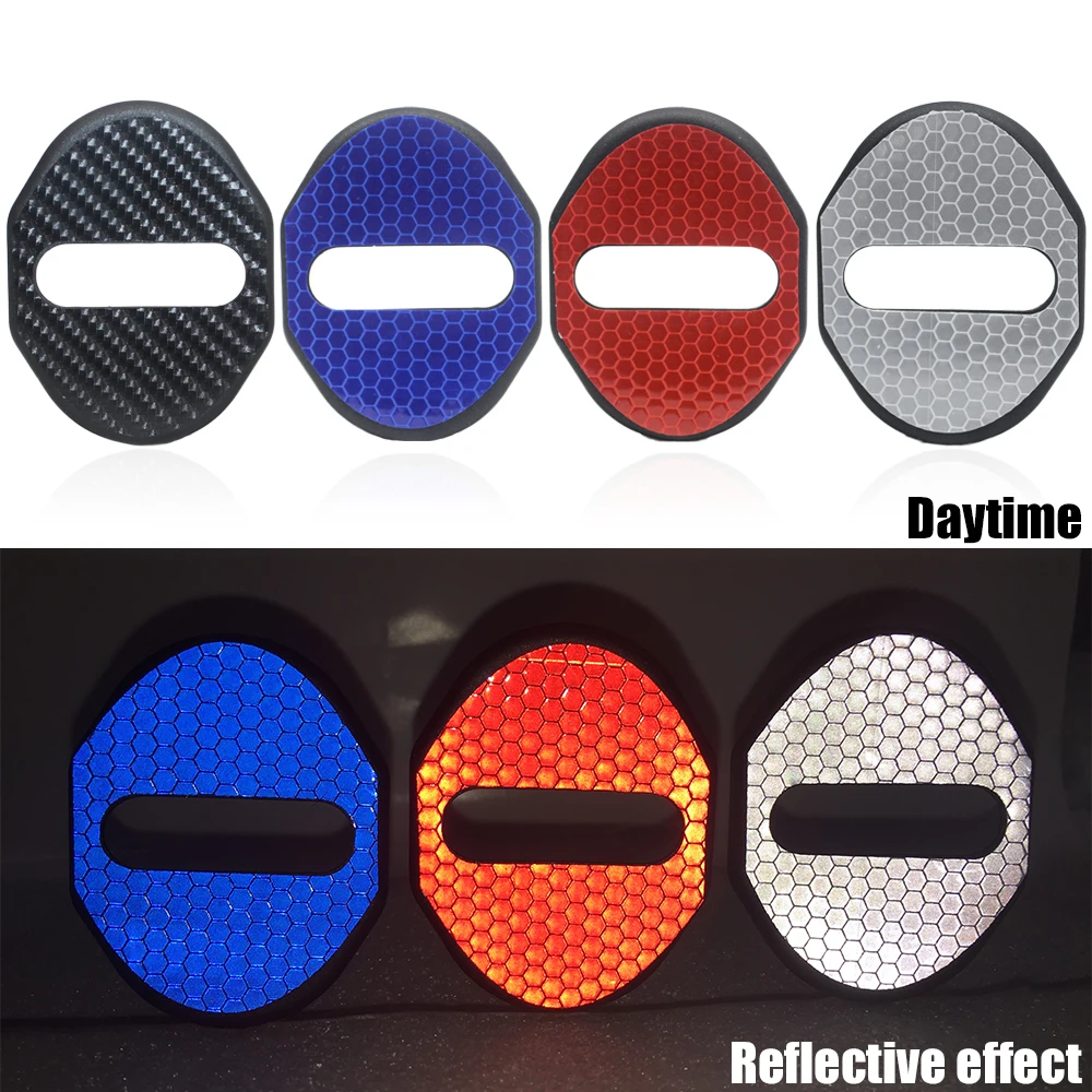 Car Door Lock Cover Buckle Sticker Protector Cover For Mitsubishi Outlander 2006 To 2012 For Pajero Plastic 4pcs Car Styling 7