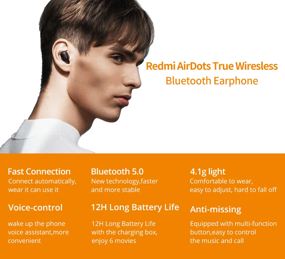 Xiaomi Redmi AirDots TWSEJ04LS наушники Bluetooth 5,0 DSP активное шумоподавление истинные стерео беспроводные умные наушники