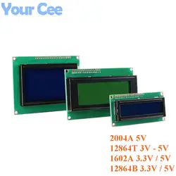 ЖК-дисплей модуля 1602 1602A J204A 2004A 12864 12864B ЖК-дисплей Дисплей модуль Синий желто-зеленый Экран Дисплей IIC I2C 3,3 V/5 V для Arduino