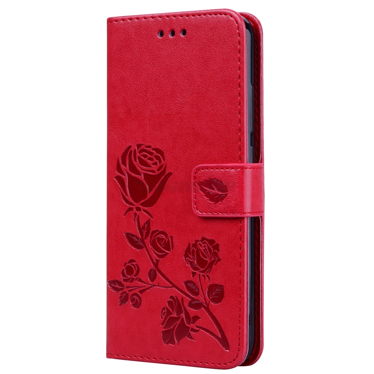 UMIDIGI Power Case Protection Stand Style PU Leather Flip Silicone Back Cover For UMIDIGI Power Mobile Phone Wallet Capa 6.3" - Цвет: MGH Red