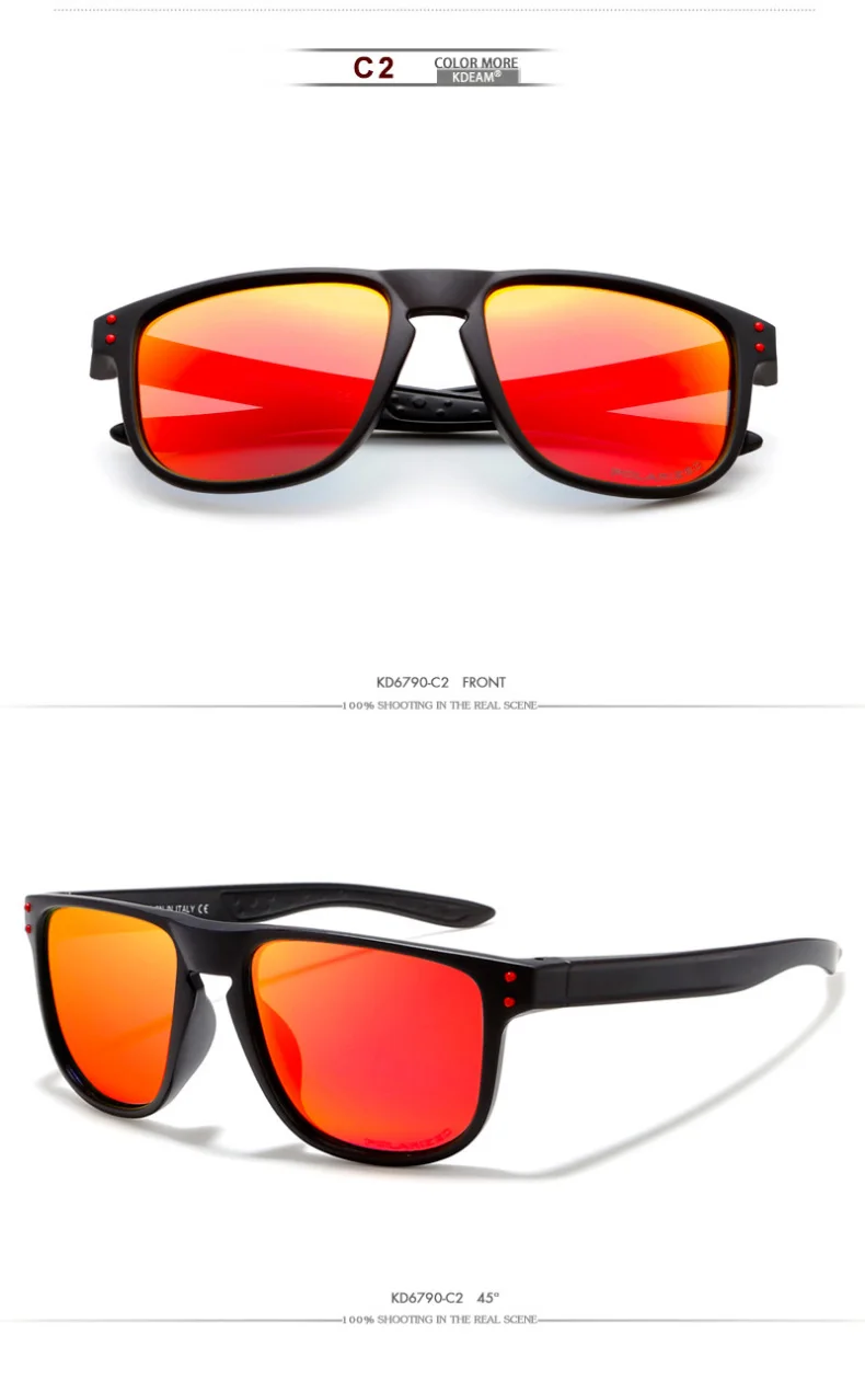 KDEAM поляризационные солнцезащитные очки в спортивном стиле для мужчин, Ультралегкая оправа, Винтажные Солнцезащитные очки Polaroid, очки с квадратной оправой, мужские солнцезащитные очки XH11